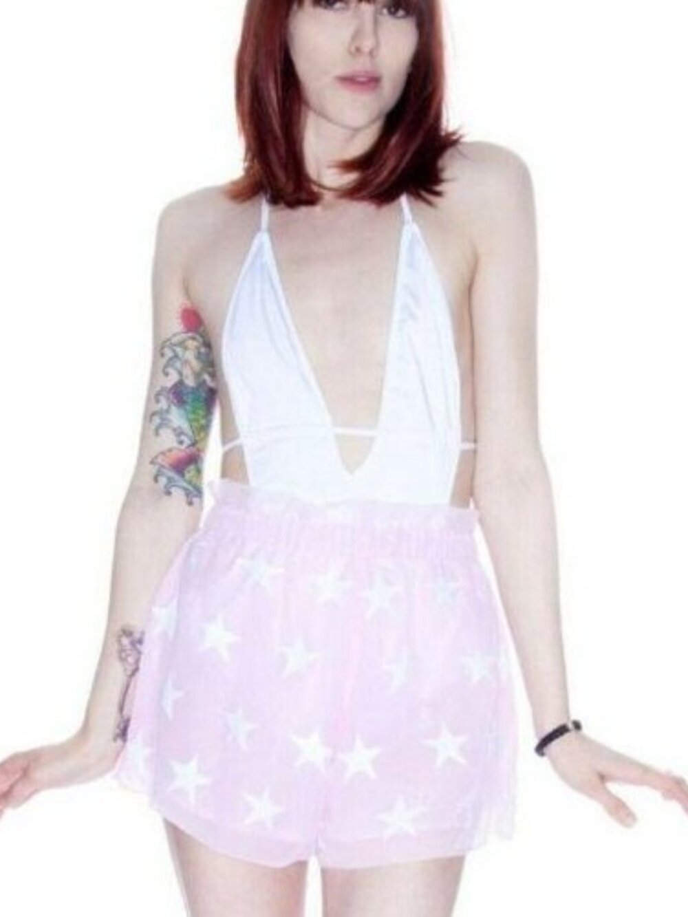 Wildfox Pink Sequin Stars Shorts